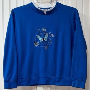 90s Blacklight Butterfly Granny Sweatshirt M
Vintage Grannycore Coastal Grandma